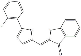 2-{[5-(2-fluorophenyl)-2-furyl]methylene}-1-benzothiophen-3(2H)-one 结构式