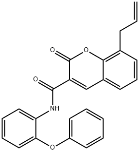 8-allyl-2-oxo-N-(2-phenoxyphenyl)-2H-chromene-3-carboxamide 结构式