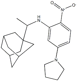 1-{3-{[1-(1-adamantyl)ethyl]amino}-4-nitrophenyl}pyrrolidine 结构式