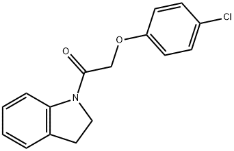1-[(4-chlorophenoxy)acetyl]indoline 结构式