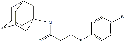 N-(1-adamantyl)-3-[(4-bromophenyl)sulfanyl]propanamide 结构式