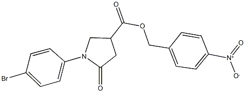 4-nitrobenzyl 1-(4-bromophenyl)-5-oxo-3-pyrrolidinecarboxylate 结构式