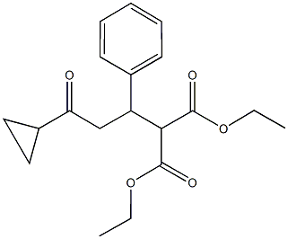 diethyl 2-(3-cyclopropyl-3-oxo-1-phenylpropyl)malonate 结构式