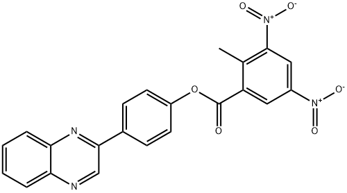 4-(2-quinoxalinyl)phenyl 3,5-bisnitro-2-methylbenzoate 结构式