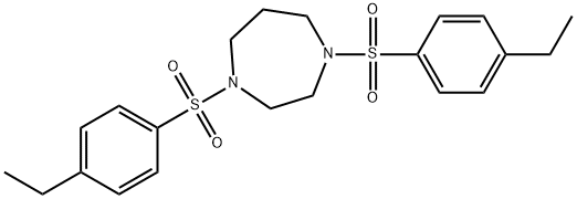 1,4-bis[(4-ethylphenyl)sulfonyl]-1,4-diazepane 结构式