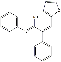 2-[2-(2-furyl)-1-phenylvinyl]-1H-benzimidazole 结构式