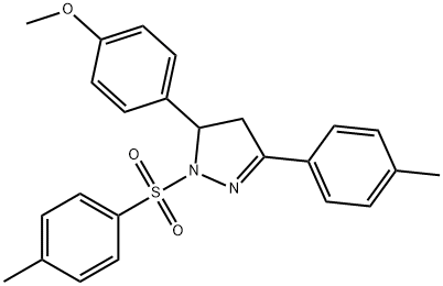 5-(4-methoxyphenyl)-3-(4-methylphenyl)-1-[(4-methylphenyl)sulfonyl]-4,5-dihydro-1H-pyrazole 结构式