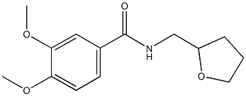 3,4-dimethoxy-N-(tetrahydro-2-furanylmethyl)benzamide 结构式