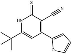 6-tert-butyl-4-(2-furyl)-2-sulfanylnicotinonitrile 结构式