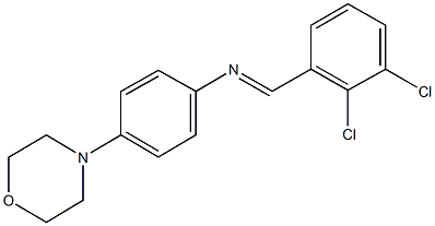 N-(2,3-dichlorobenzylidene)-N-[4-(4-morpholinyl)phenyl]amine 结构式