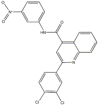 2-(3,4-dichlorophenyl)-N-{3-nitrophenyl}-4-quinolinecarboxamide 结构式
