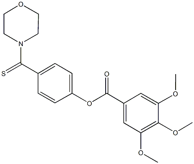 4-(4-morpholinylcarbothioyl)phenyl 3,4,5-trimethoxybenzoate 结构式