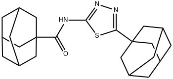 N-[5-(1-adamantyl)-1,3,4-thiadiazol-2-yl]-1-adamantanecarboxamide 结构式