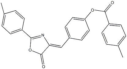 4-[(2-(4-methylphenyl)-5-oxo-1,3-oxazol-4(5H)-ylidene)methyl]phenyl 4-methylbenzoate 结构式