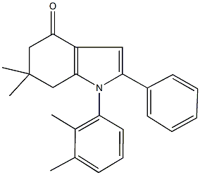 1-(2,3-dimethylphenyl)-6,6-dimethyl-2-phenyl-1,5,6,7-tetrahydro-4H-indol-4-one 结构式