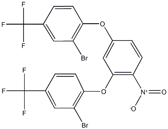 2,4-bis[2-bromo-4-(trifluoromethyl)phenoxy]-1-nitrobenzene 结构式