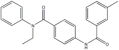 N-{4-[(ethylanilino)carbonyl]phenyl}-3-methylbenzamide 结构式