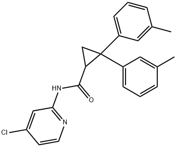 N-(4-chloro-2-pyridinyl)-2,2-bis(3-methylphenyl)cyclopropanecarboxamide 结构式