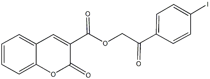 2-(4-iodophenyl)-2-oxoethyl 2-oxo-2H-chromene-3-carboxylate 结构式