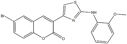 6-bromo-3-[2-(2-methoxyanilino)-1,3-thiazol-4-yl]-2H-chromen-2-one 结构式