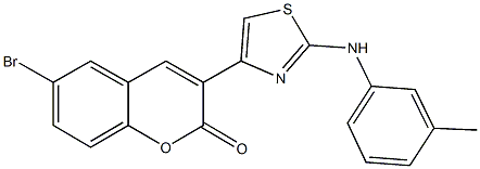 6-bromo-3-[2-(3-toluidino)-1,3-thiazol-4-yl]-2H-chromen-2-one 结构式