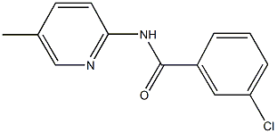 3-chloro-N-(5-methyl-2-pyridinyl)benzamide 结构式