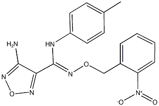 4-amino-N'-({2-nitrobenzyl}oxy)-N-(4-methylphenyl)-1,2,5-oxadiazole-3-carboximidamide 结构式