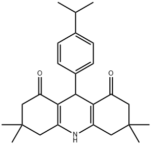 9-(4-isopropylphenyl)-3,3,6,6-tetramethyl-3,4,6,7,9,10-hexahydro-1,8(2H,5H)-acridinedione 结构式