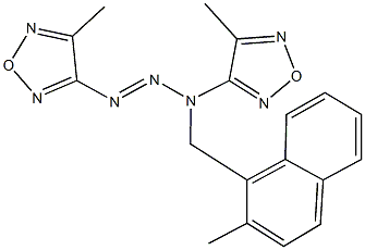 3-methyl-4-[1-[(2-methyl-1-naphthyl)methyl]-3-(4-methyl-1,2,5-oxadiazol-3-yl)-2-triazenyl]-1,2,5-oxadiazole 结构式