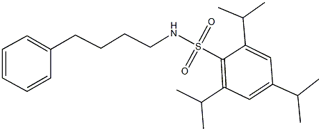 2,4,6-triisopropyl-N-(4-phenylbutyl)benzenesulfonamide 结构式