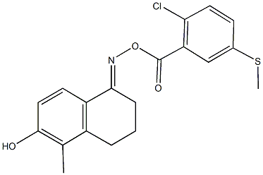 6-hydroxy-5-methyl-3,4-dihydro-1(2H)-naphthalenone O-[2-chloro-5-(methylsulfanyl)benzoyl]oxime 结构式