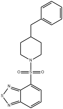 4-[(4-benzyl-1-piperidinyl)sulfonyl]-2,1,3-benzothiadiazole 结构式