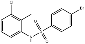 4-溴-N-(3-氯-2-甲基苯基)苯磺酰胺 结构式