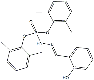 O,O-di(2,6-dimethylphenyl) N'-(2-hydroxybenzylidene)hydrazidophosphate 结构式