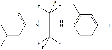 N-[1-(2,4-difluoroanilino)-2,2,2-trifluoro-1-(trifluoromethyl)ethyl]-3-methylbutanamide 结构式