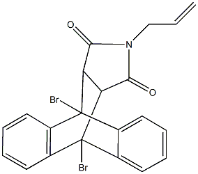 17-allyl-1,8-dibromo-17-azapentacyclo[6.6.5.0~2,7~.0~9,14~.0~15,19~]nonadeca-2,4,6,9,11,13-hexaene-16,18-dione 结构式