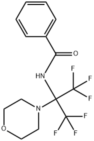 N-[2,2,2-trifluoro-1-(4-morpholinyl)-1-(trifluoromethyl)ethyl]benzamide 结构式