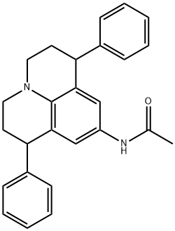 N-(1,7-diphenyl-2,3,6,7-tetrahydro-1H,5H-pyrido[3,2,1-ij]quinolin-9-yl)acetamide 结构式