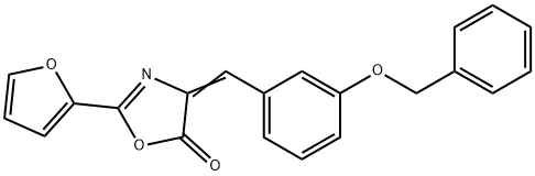 4-[3-(benzyloxy)benzylidene]-2-(2-furyl)-1,3-oxazol-5(4H)-one 结构式