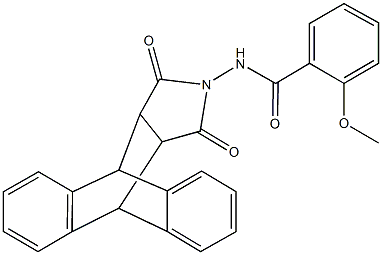 N-(16,18-dioxo-17-azapentacyclo[6.6.5.0~2,7~.0~9,14~.0~15,19~]nonadeca-2,4,6,9,11,13-hexaen-17-yl)-2-methoxybenzamide 结构式