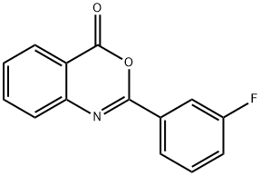 2-(3-fluorophenyl)-4H-3,1-benzoxazin-4-one 结构式