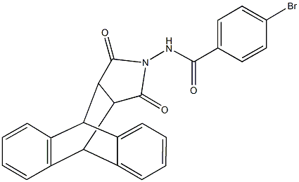 4-bromo-N-(16,18-dioxo-17-azapentacyclo[6.6.5.0~2,7~.0~9,14~.0~15,19~]nonadeca-2,4,6,9,11,13-hexaen-17-yl)benzamide 结构式