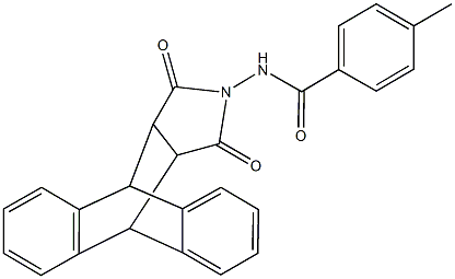 N-(16,18-dioxo-17-azapentacyclo[6.6.5.0~2,7~.0~9,14~.0~15,19~]nonadeca-2,4,6,9,11,13-hexaen-17-yl)-4-methylbenzamide 结构式