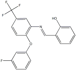 2-({[2-(3-fluorophenoxy)-5-(trifluoromethyl)phenyl]imino}methyl)phenol 结构式