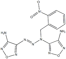 3-amino-4-(3-(4-amino-1,2,5-oxadiazol-3-yl)-1-{2-nitrobenzyl}-2-triazenyl)-1,2,5-oxadiazole 结构式