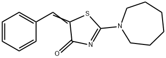 2-(1-azepanyl)-5-benzylidene-1,3-thiazol-4(5H)-one 结构式