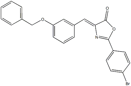 4-[3-(benzyloxy)benzylidene]-2-(4-bromophenyl)-1,3-oxazol-5(4H)-one 结构式