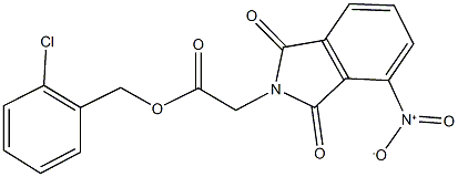 2-chlorobenzyl {4-nitro-1,3-dioxo-1,3-dihydro-2H-isoindol-2-yl}acetate 结构式