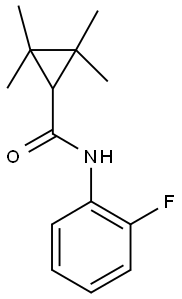 N-(2-fluorophenyl)-2,2,3,3-tetramethylcyclopropanecarboxamide 结构式