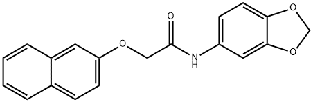 N-(1,3-benzodioxol-5-yl)-2-(2-naphthyloxy)acetamide 结构式